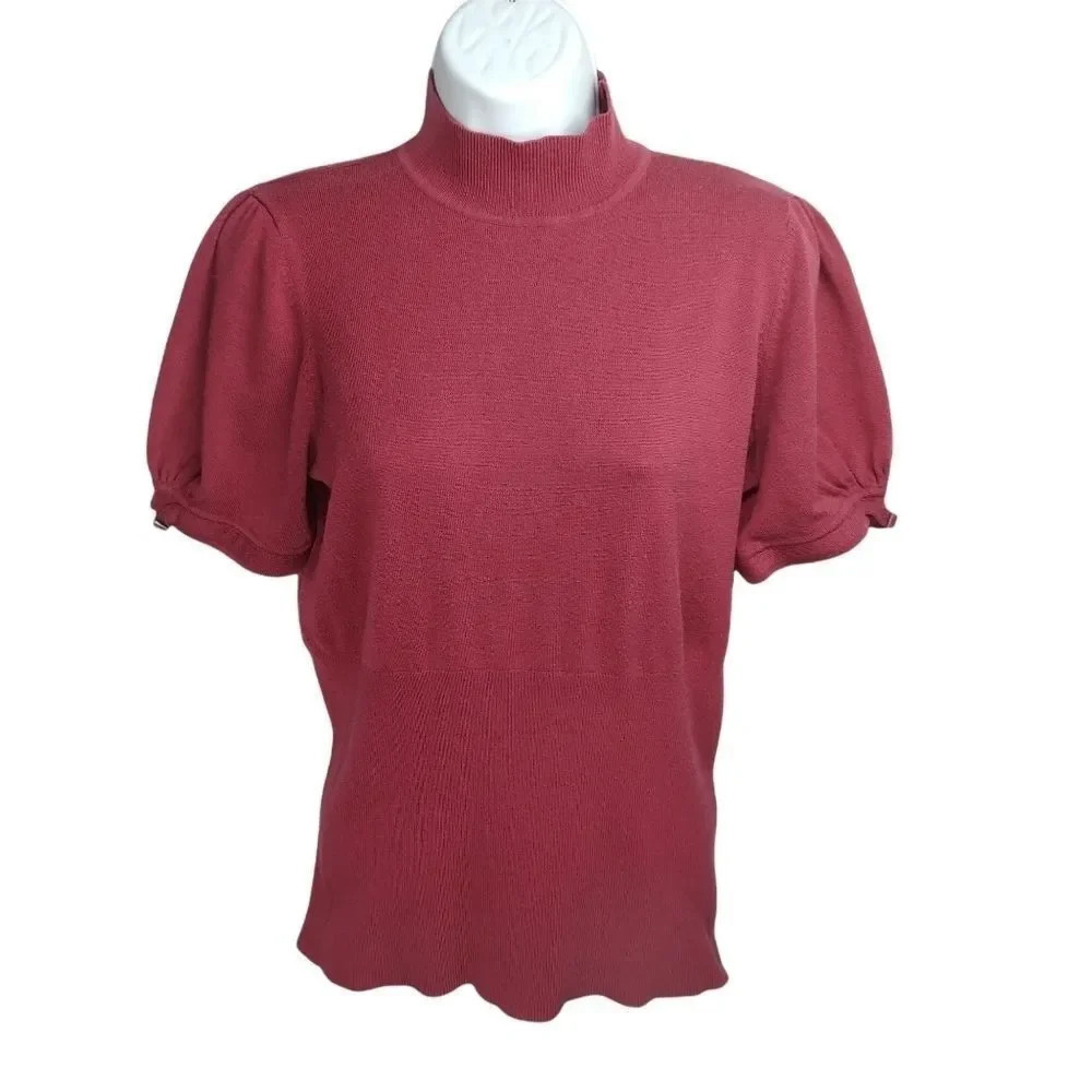Suzy Shier Knit Top, Dark Dusty Rose, XL